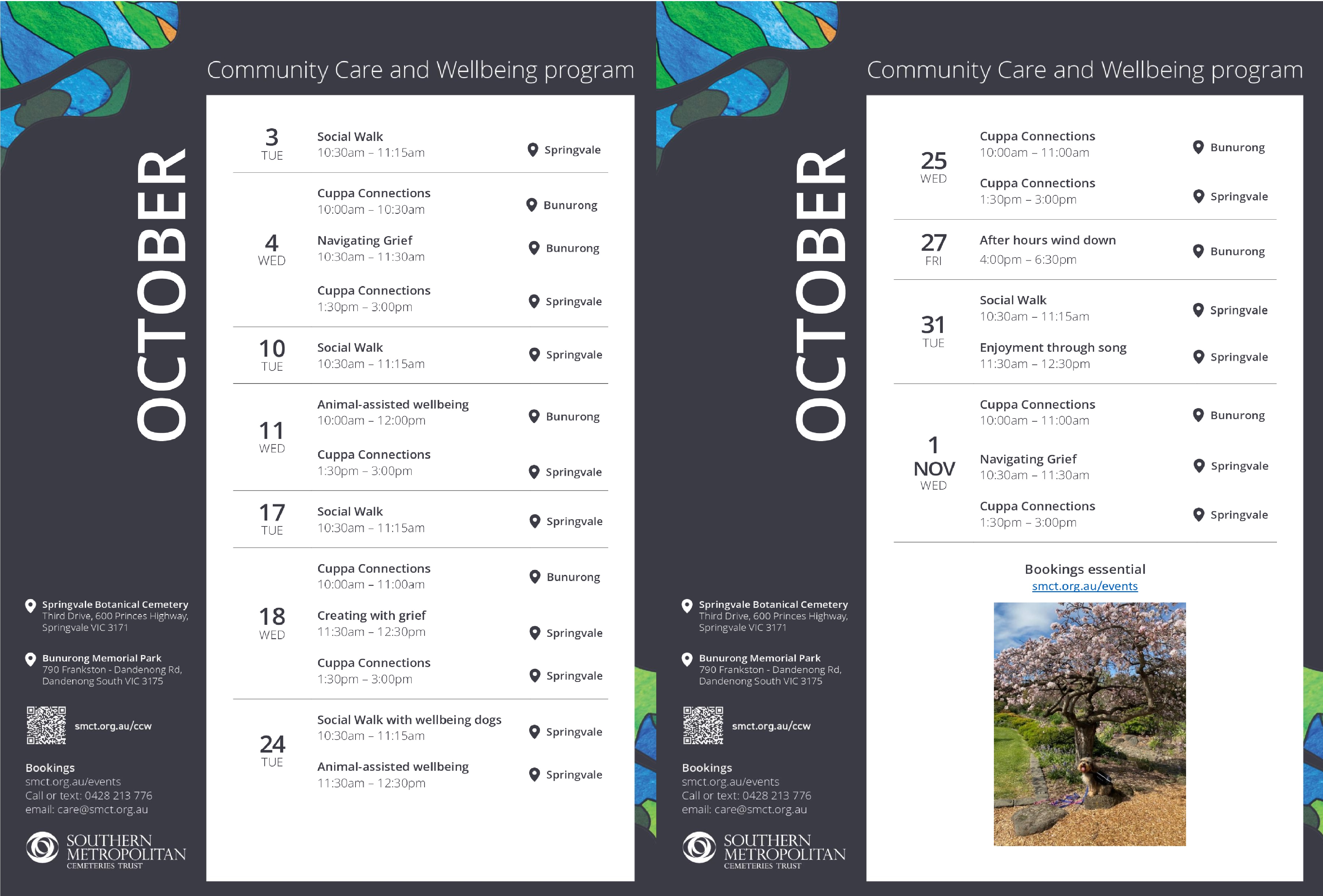 October CCW calendar